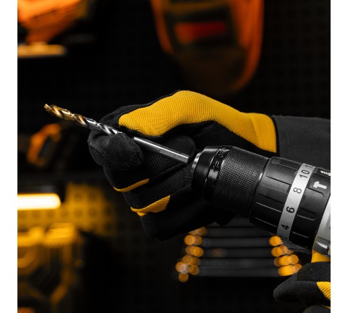 Сверло спиральное по металлу 7,0 x 109 мм, Р6М5, Golden Tip  Denzel