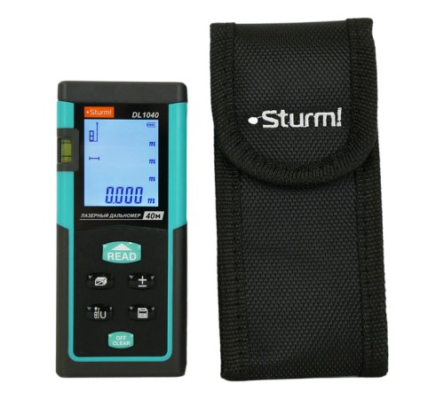 Дальномер лазерный 0,05-40м, LCD дисплей, встроенный уровень, чехол, Sturm! Дальномер лазерный 0,05-40м, LCD дисплей, встроенный уровень, чехол, Sturm!