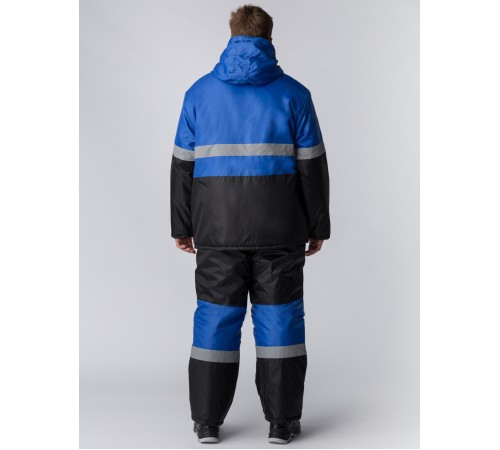 Костюм зимний Профи (Оксфорд) п/к, васильковый/черный