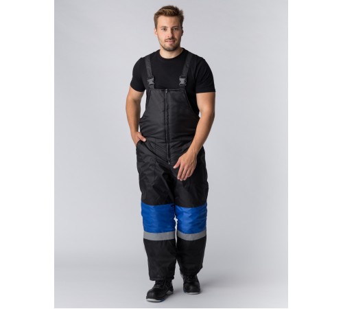 Костюм зимний Профи (Оксфорд) п/к, васильковый/черный