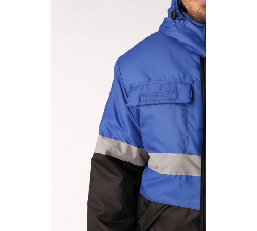 Костюм зимний Профи (Оксфорд) п/к, васильковый/черный