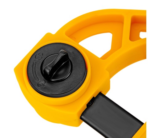 Струбцина F-образная, быстрозаж., 6"x 2 3/4", 150х70мм, пласт.корпус,фиксатор,двухк. рук-ка Denzel