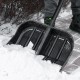 Лопата для уборки снега поликарбонат, 460х400х1430 мм, стальной черенок, Сибртех