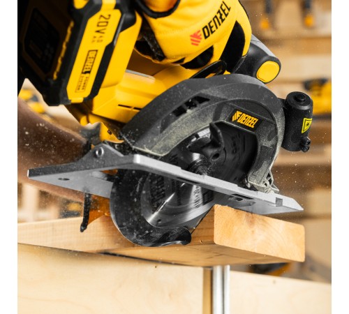 Пила циркулярная аккумуляторная бесщет. CCSH-BL-20-185, 185 мм, Li-Ion, 20 В// Denzel
