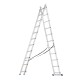 Лестница, 2 х 11 ступеней, алюминиевая, двухсекционная, Сибртех
