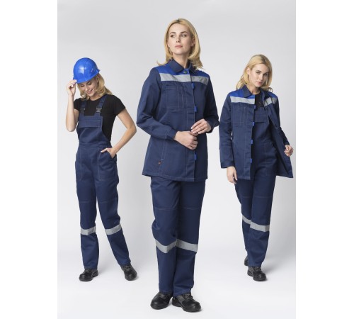 Костюм женский Весна-2 СОП CH (тк.Смесовая,210) п/к, т.синий/васильковый Костюм женский Весна-2 СОП CH (тк.Смесовая,210) п/к, т.синий/васильковый