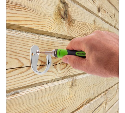 Отвертки реверсивные с набором бит, торцевых головок, 61 предмет, CrV Сибртех