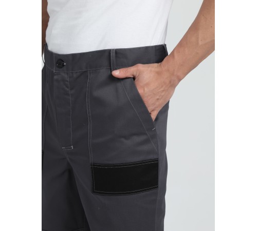 Костюм Виват-1 Премиум CH МВО (тк.Смесовая,240) брюки, т.серый/черный/св.серый