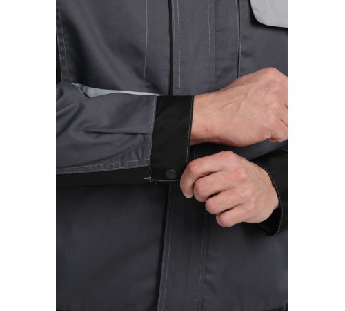 Костюм Виват-1 Премиум CH МВО (тк.Смесовая,240) брюки, т.серый/черный/св.серый