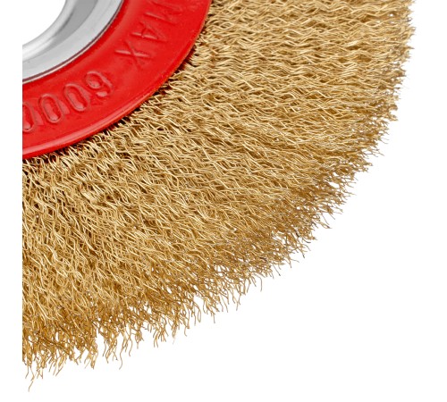 Щетка для точила, 175 мм, посадка 32 мм, плоская, латунированная витая проволока Matrix