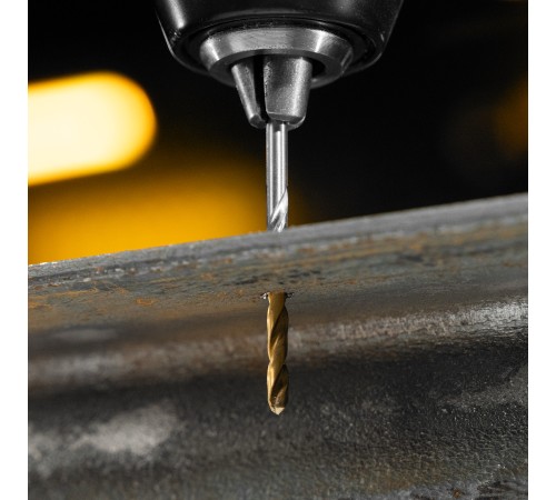 Набор сверл по металлу, 2-8мм, Р6М5-TiN, Golden Tip, 6 шт Denzel