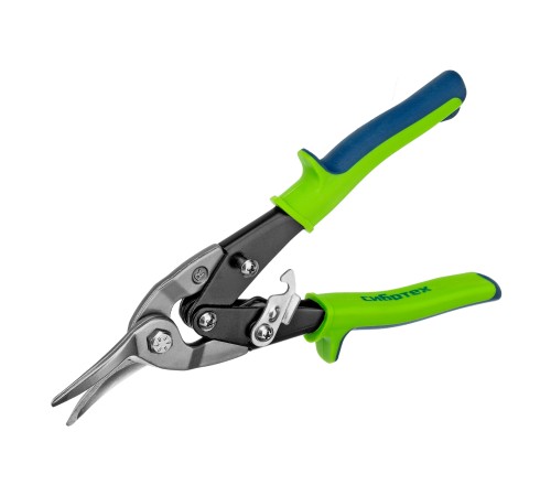 Ножницы по металлу, 250 мм, правый рез, сталь С55, двухкомпонентные рукоятки СИБРТЕХ