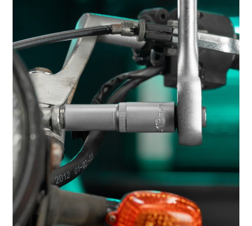 Головка торцевая удлиненная, 13 мм, шестигранная, CrV, под квадрат 1/2 Stels