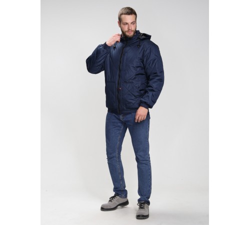 Куртка демисезонная Бомбер-Люкс (тк.Дюспо), т.синий