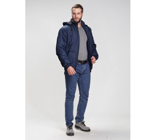 Куртка демисезонная Бомбер-Люкс (тк.Дюспо), т.синий