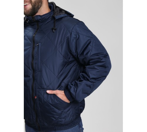 Куртка демисезонная Бомбер-Люкс (тк.Дюспо), т.синий