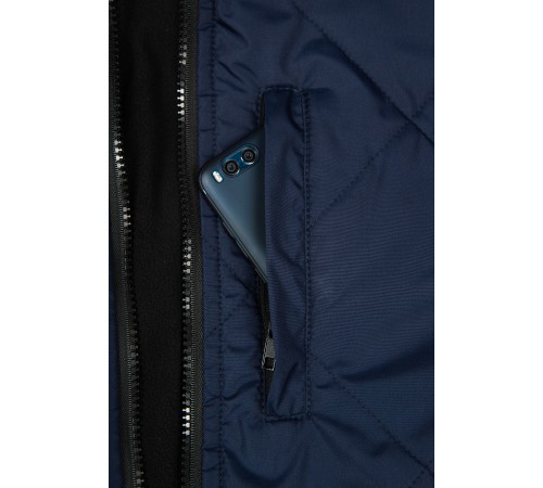 Куртка демисезонная Бомбер-Люкс (тк.Дюспо), т.синий