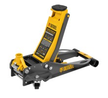 Домкрат гидравлический подкатной, 3 т, 75-500 мм, быстрый подъем, низкий подхват, проф. Denzel