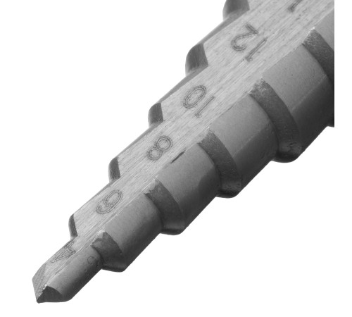 Сверло ступенчатое по металлу 4-6-8-10-12-14-16-18-20 мм, 4241 Сибртех