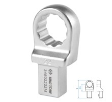 Насадка накидная серии "FIT", 22 мм, 14х18 мм KING TONY 34502222M