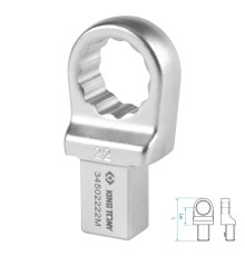 Насадка накидная серии "FIT", 22 мм, 14х18 мм KING TONY 34502222M