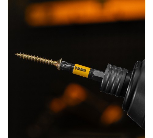 Набор бит комбинированный 3 шт., PZ1, PZ2, PZ3, 50 мм, сталь S2 Denzel