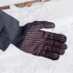 Перчатки трикотажные, акрил, ПВХ гель, "Протектор", черны, оверлок Сибртех
