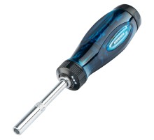 Отвертка реверсивная с удлинителем, трещотка 72 зуба, 12 шт, сталь S2 Gross