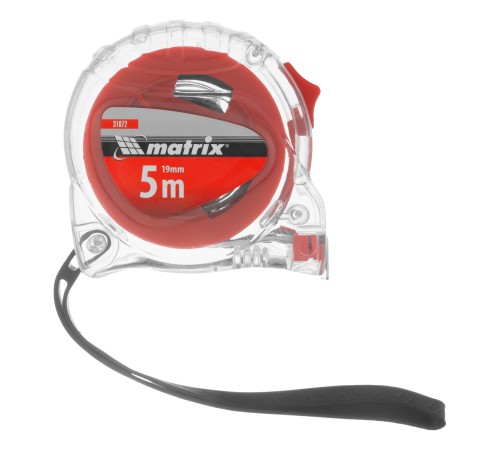Рулетка Crystal,5 м х 19 мм,корпус из поликарбоната Matrix