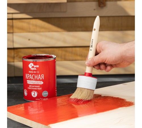 Кисть круглая №16 (55 мм), натуральная щетина, деревянная ручка MTX