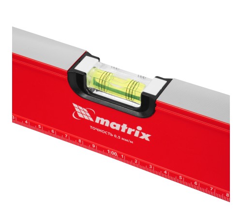 Уровень алюминиевый, фрезерованный, 3 глазка, рукоятки, 2000 мм Matrix