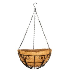 Подвесное кашпо с декором, 30 см, с кокосовой корзиной Palisad
