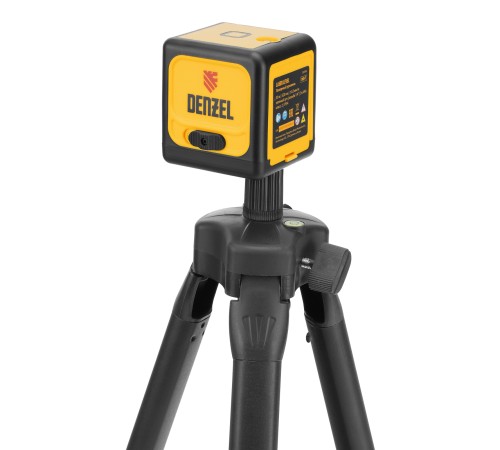 Лазерный уровень DQB-T, 30 м, зеленый луч, батарейки, штатив Denzel