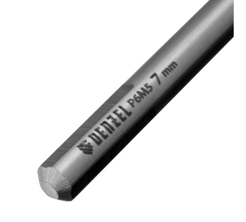 Сверло спиральное по металлу 7,0 х 156 мм, Р6М5, Golden Tip, удлиненное Denzel