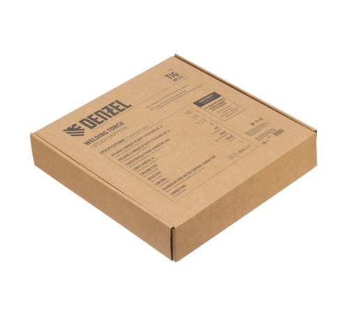 Горелка сварочная TIG WP17V, прямое подключение к баллону, 4 метра Denzel