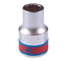 Головка торцевая стандартная двенадцатигранная 1/2", 7/16", дюймовая KING TONY 433014S