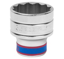 Головка торцевая стандартная двенадцатигранная 1/2", 33 мм KING TONY 433033M Головка торцевая стандартная двенадцатигранная 1/2", 33 мм KING TONY 433033M