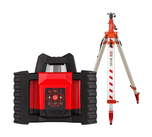 Комплект: ротационный нивелир RGK SP-312 + элевационный штатив RGK SH-340