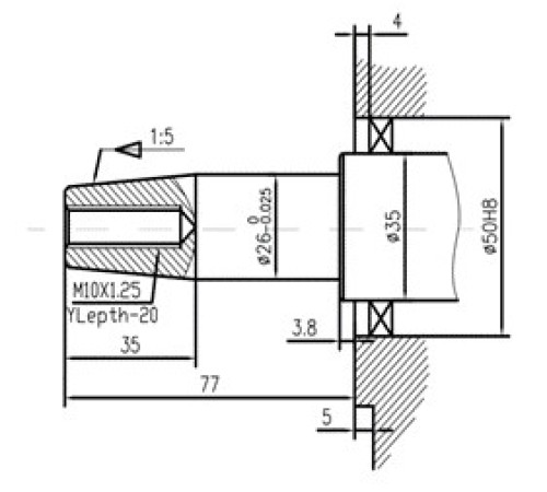 Двигатель дизельный 188FA-T1 (вал конус)