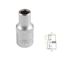 Головка торцевая стандартная шестигранная 1/4", 5 мм AFFIX AF00020005