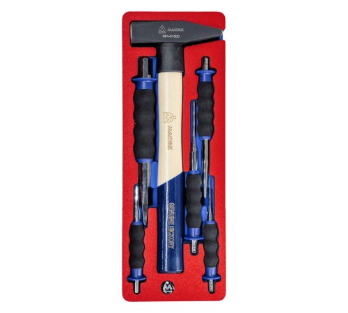 Набор ударно-режущего инструмента, ложемент, 6 предметов МАСТАК 5-9006