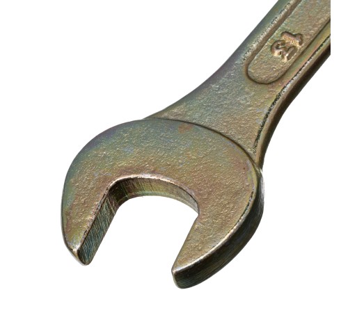 Ключ рожковый, 13 х 14 мм, желтый цинк Сибртех