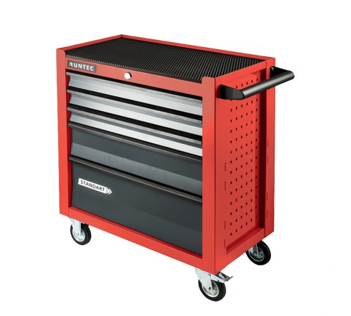 RUNTEC RTSTD-5R Тележка инструментальная 5 полочная Standart красная RUNTEC RTSTD-5R Тележка инструментальная 5 полочная Standart красная