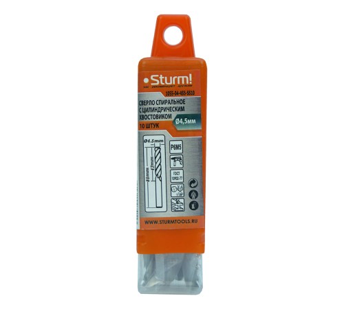 Сверло по металлу Sturm! 1055-04-4S5-SS10 Сверло по металлу Sturm! 1055-04-4S5-SS10