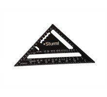 Угольник Свенсона 170мм, алюминиевый сплав, чёрная оксидация, белая шкала, Sturm!