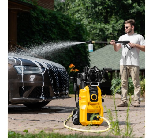 Моечная машина высокого давления R-180iD, 2000 Вт, 180 бар, 420 л/ч, асинх. двиг., бараб.// Denzel