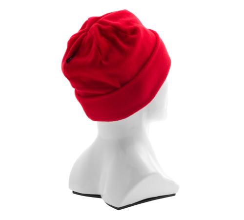 Шапка с отворотом из флиса для взрослых, размер 56-57, красная Сибртех