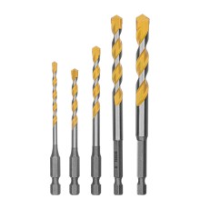Набор сверл универсальных, Multi cut, 4-10 мм, 5 шт Denzel