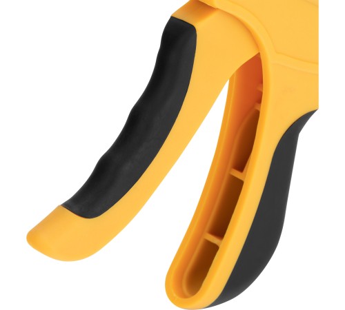 Струбцина F-образная,быстрозаж., 8"x 2 3/4", 200х70мм, пласт.корпус,фиксатор,двухк. рук-ка Denzel