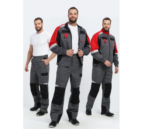Костюм Формула-1 CH МВО (тк.Смесовая,240) брюки, серый/черный/красный